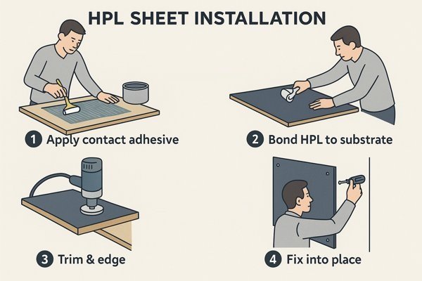 HPL Sheet Installation Process