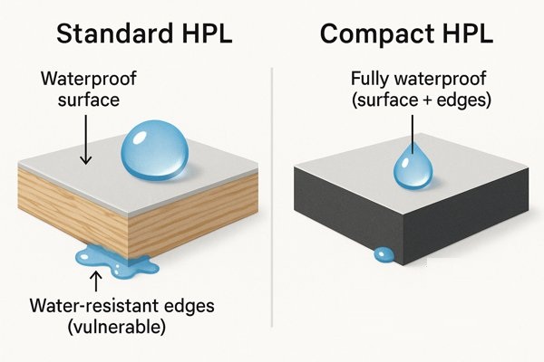 HPL Waterproof vs Water Resistant Comparison