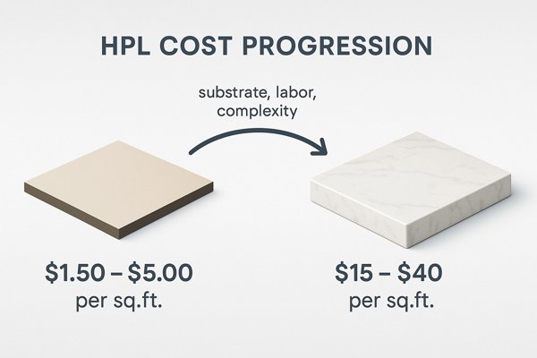 HPL cost per square foot