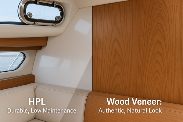 HPL vs Wood Veneer Marine Interior