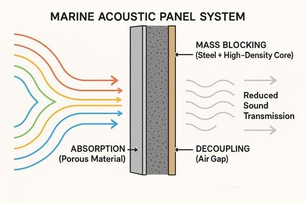 Marine Acoustic Panel Soundproofing Diagram