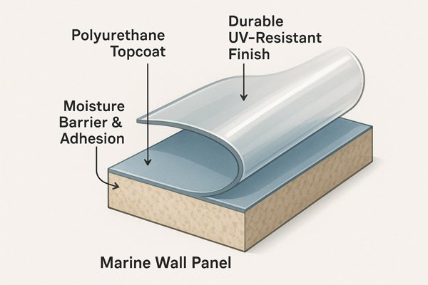 Marine Wall Panel Epoxy Primer Polyurethane Topcoat Cross Section