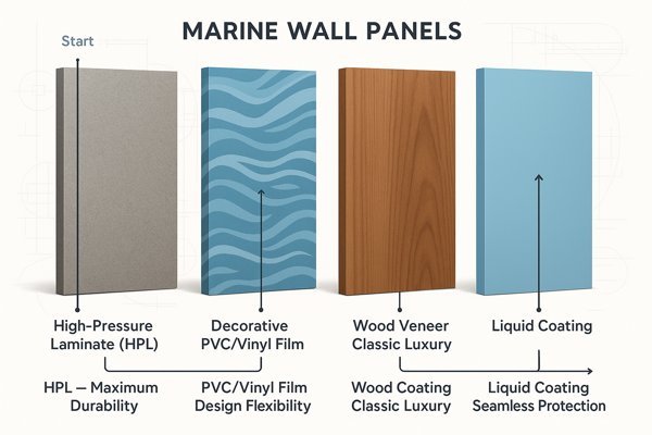 Marine Wall Panel Surface Finishes