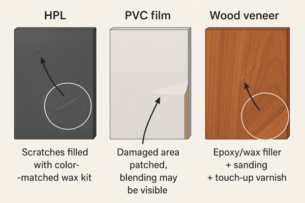 Panel Finish Surface Damage Repair Methods