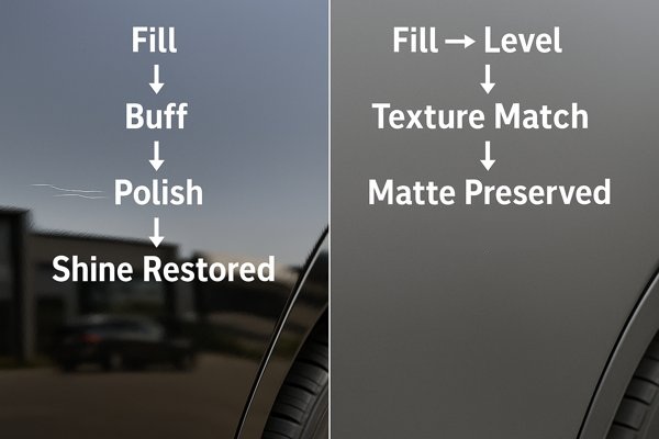Scratch Repair Methods Gloss vs Matte