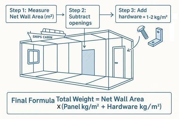 Ship Cabin Wall Panel Weight Formula