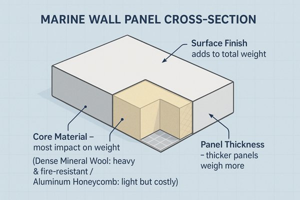 factors determining marine wall panel weight