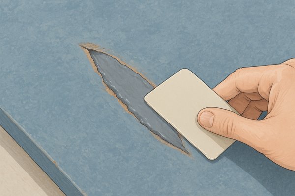marine panel gouge epoxy repair