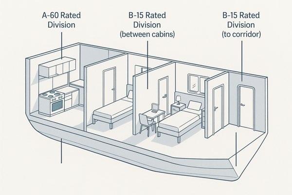 ship wall panel fire ratings cutaway