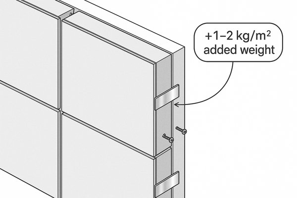 wall system joint profiles added weight