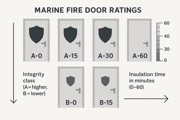 A and B Class Marine Fire Door Rating Differences