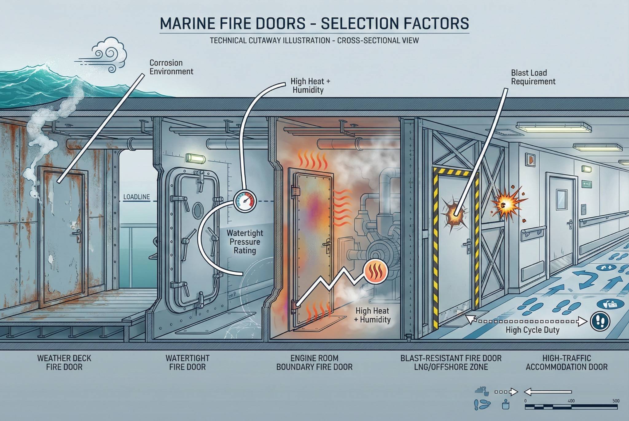 Environmental Factors Affecting Marine Fire Door Selection