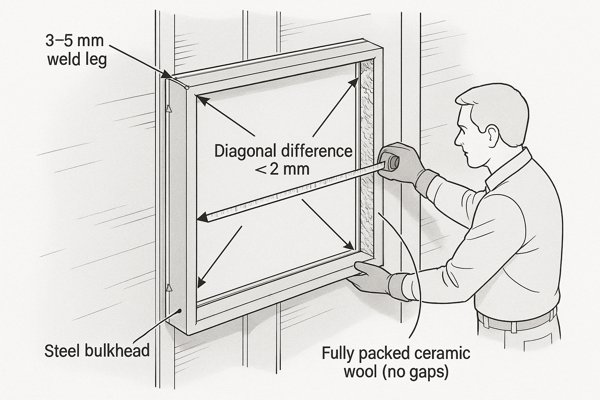 Marine Fire Door Installation Requirements Diagram