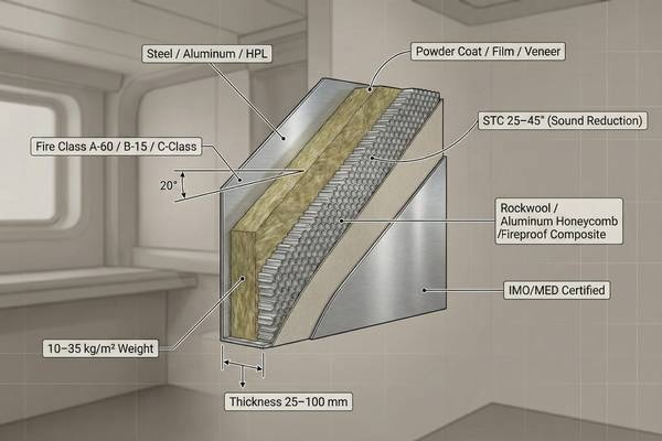 Marine Wall Panel Selection Cutaway Diagram