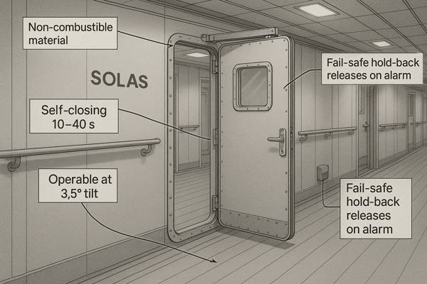 SOLAS Marine Fire Door Requirements Illustrated