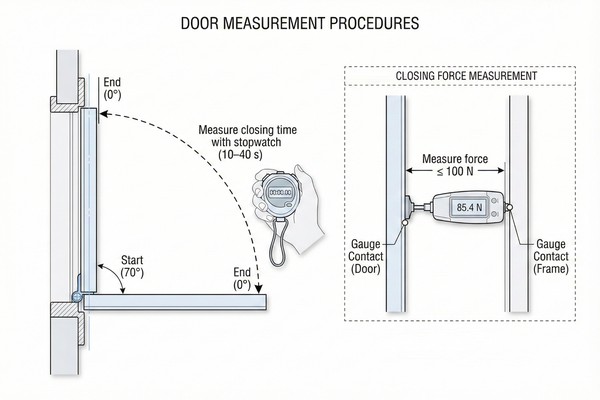 Door Closing Speed and Force Test Diagram