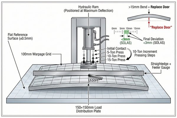 Hydraulic Door Warpage Straightening Diagram
