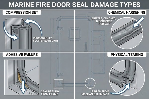 Marine Fire Door Seal Damage Identification Guide