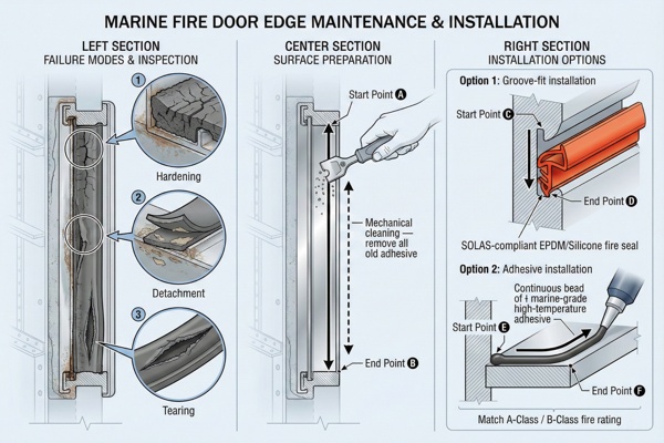 Marine Fire Door Seal Repair Diagram