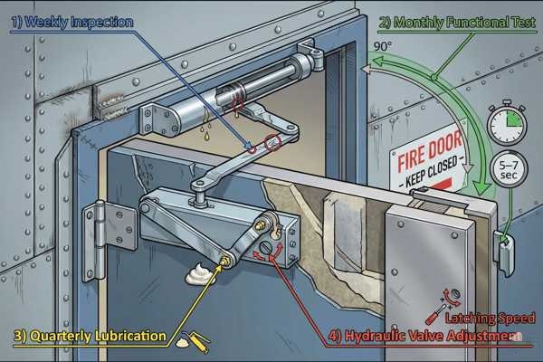 Marine Fire Door Structure Illustration