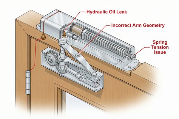 Self-Closing Door Closer Troubleshooting Diagram