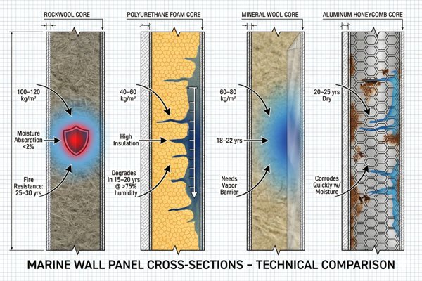 marine wall panel core longevity comparison