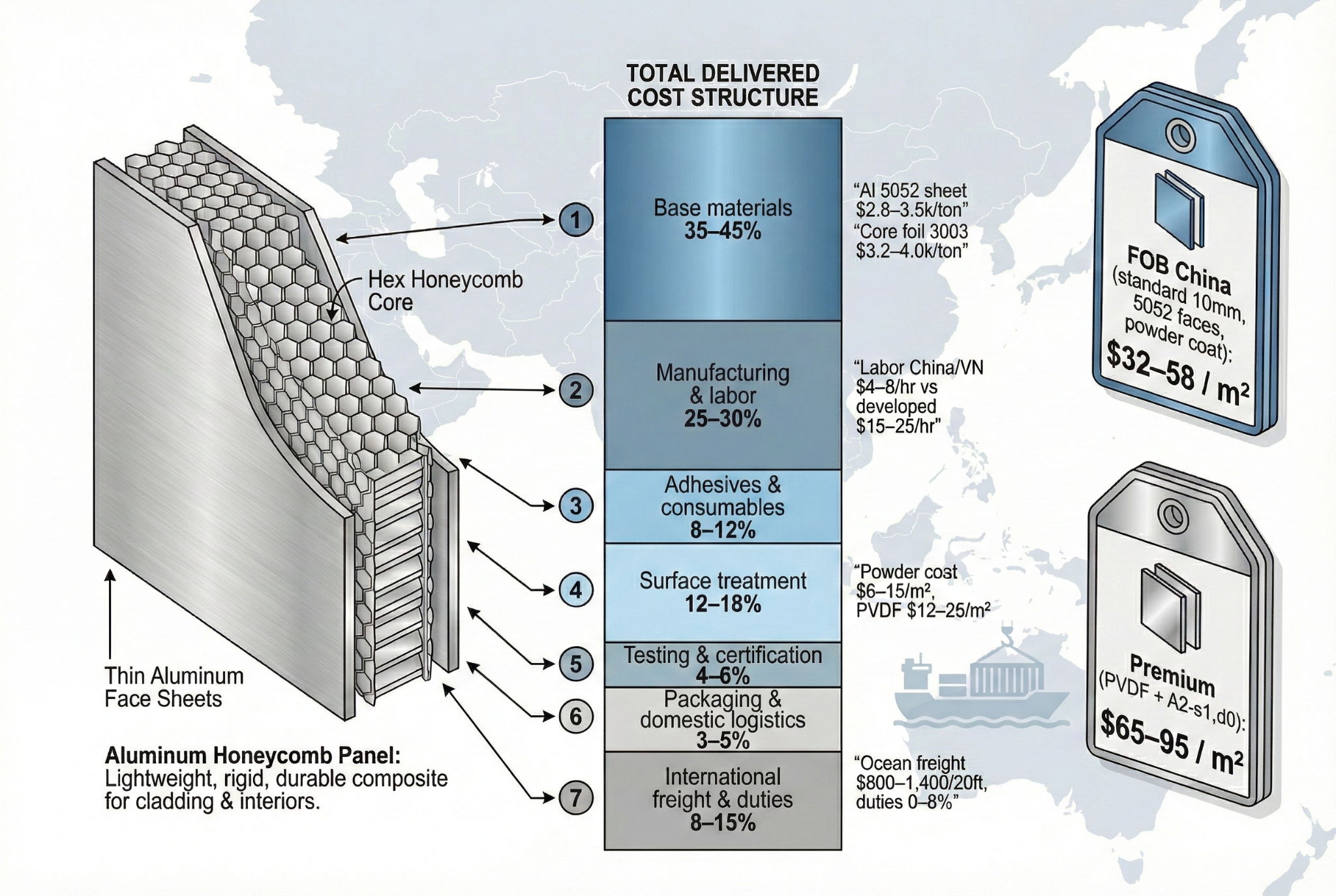 Aluminum Honeycomb Panel Cost Factors Asia