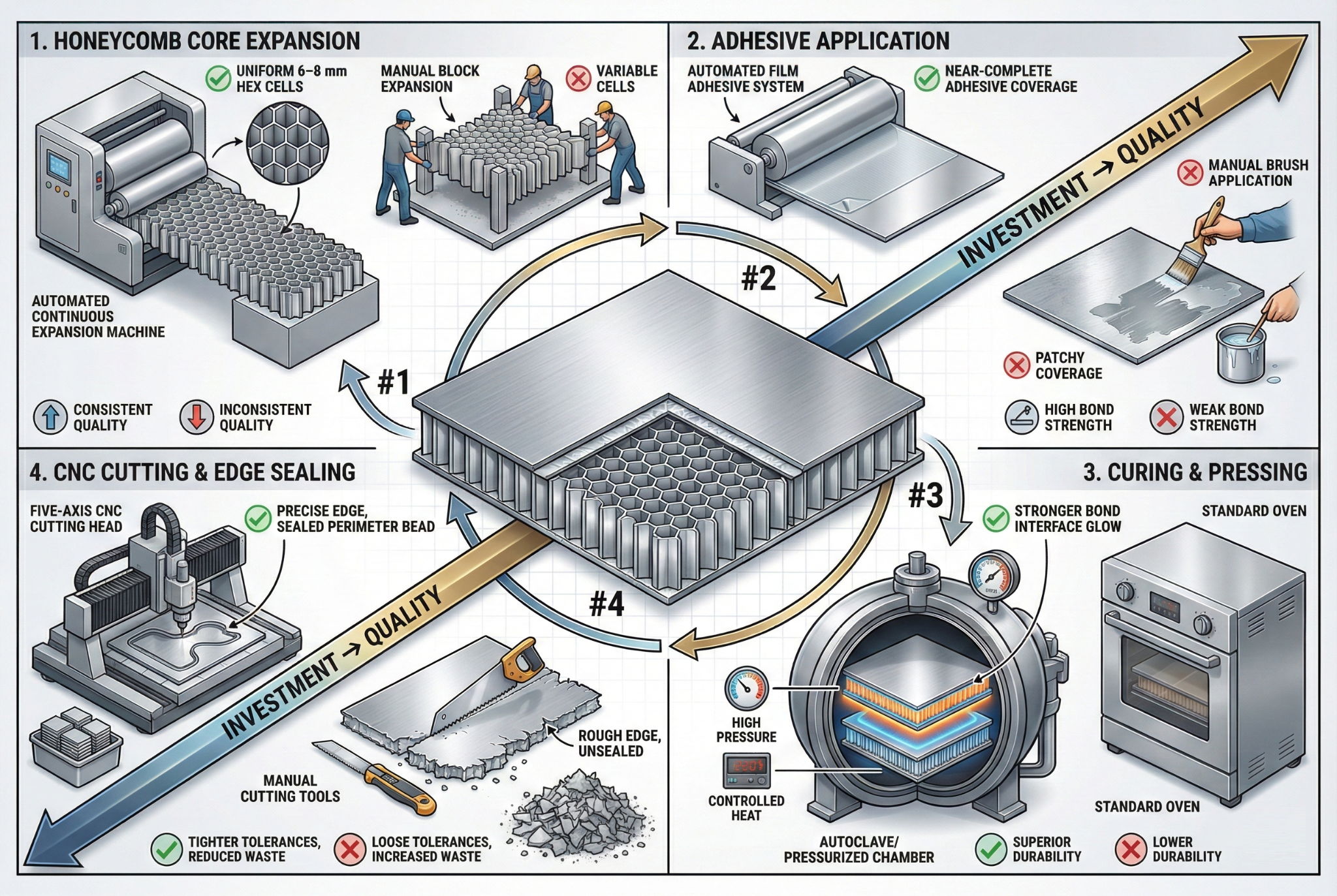 Honeycomb Manufacturing Process Cost Quality Analysis