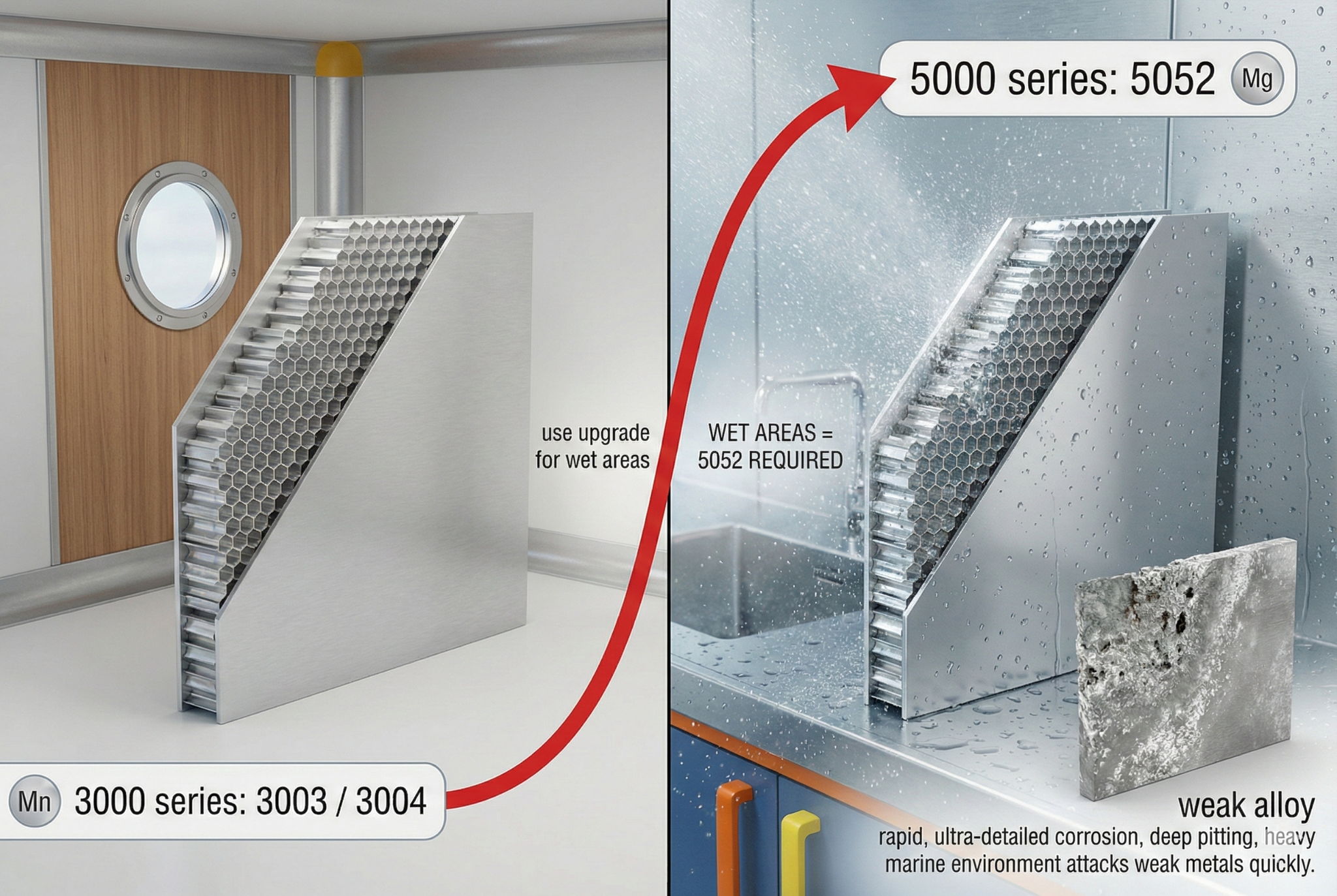 Marine Honeycomb Panel Alloy Selection 3003 vs 5052