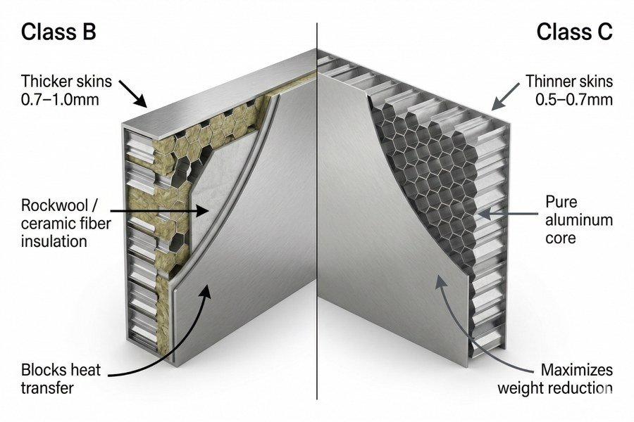 Class B vs C Material Differences
