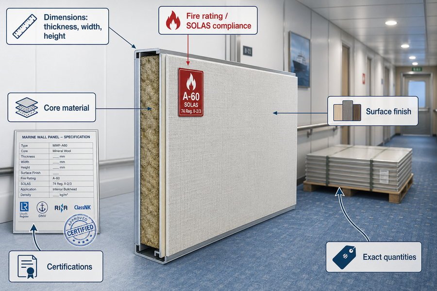 essential technical specifications for marine wall panel RFQ