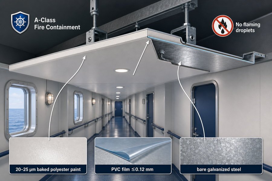 A-Class Marine Ceiling Panel Surface Finishes