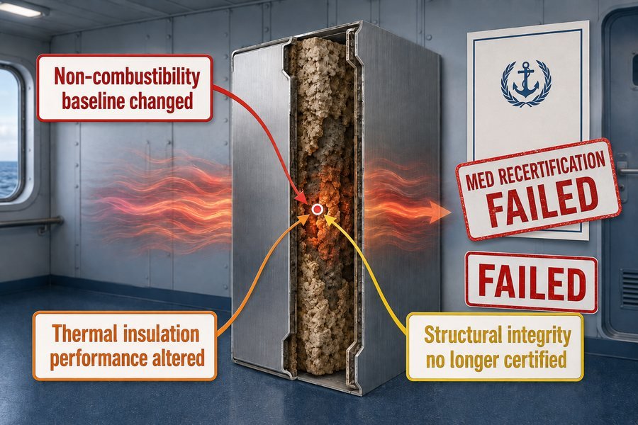 A60 Panel Core Change Recertification Failure