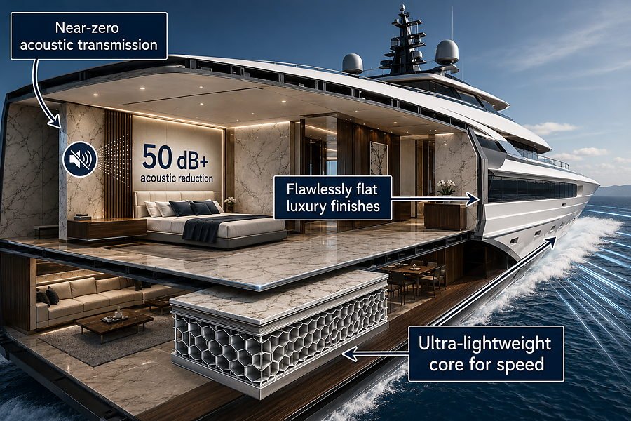 Above IMO Yacht Interior Panel Standards