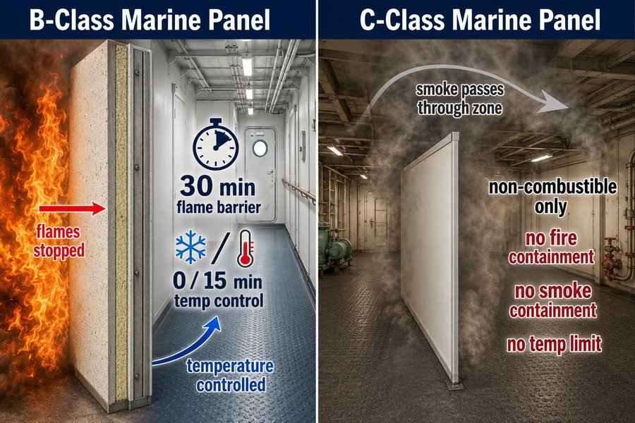B Class Marine Panel Division vs C Class Division