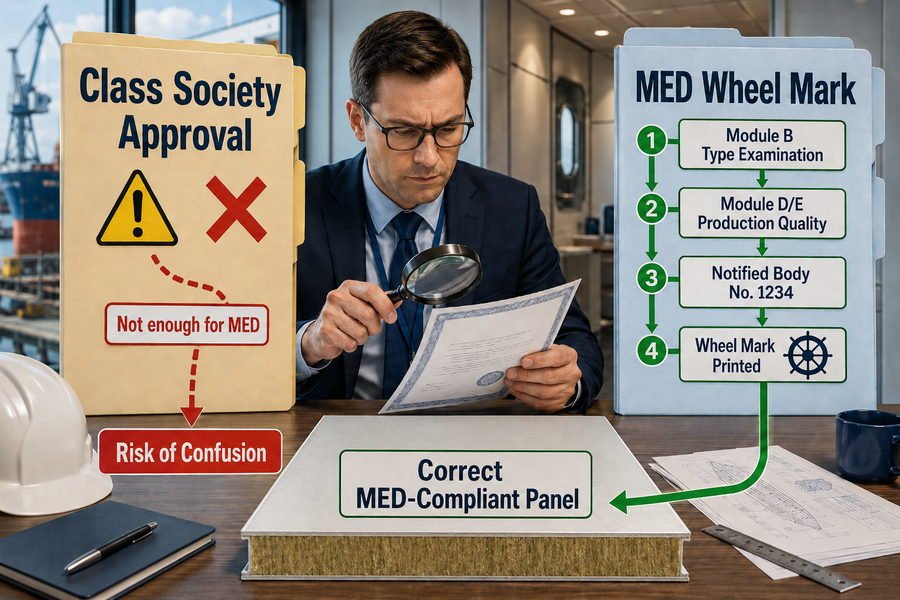 Class Approval vs MED Wheel Mark