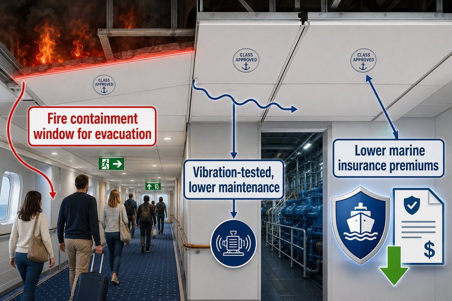 Class Approved Marine Ceiling Panel Benefits