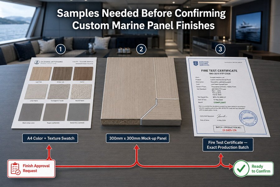 Custom Marine Panel Finish Approval Samples
