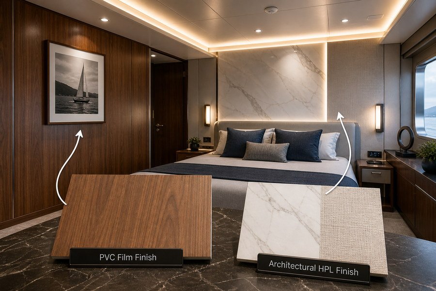 Decorative PVC Film and HPL Wall Panel Finishes