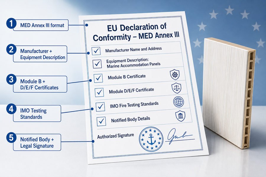 EU Marine Panel Declaration of Conformity Format