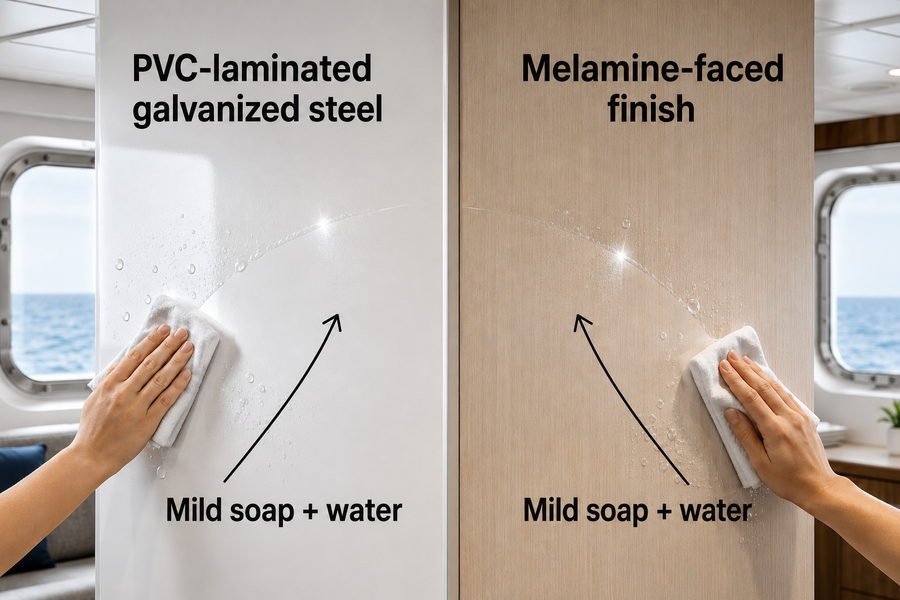 Easy Clean Marine Wall Panel Finishes