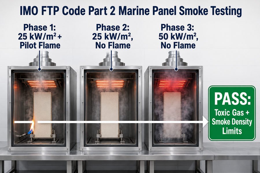 FTP Code Part 2 Marine Panel Smoke Test Phases