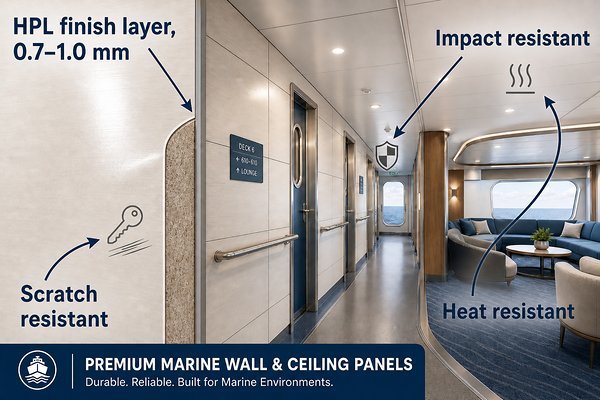 HPL Finish Marine Wall Ceiling Panels
