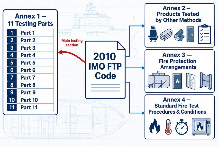 IMO FTP Code Annexes and Parts Structure