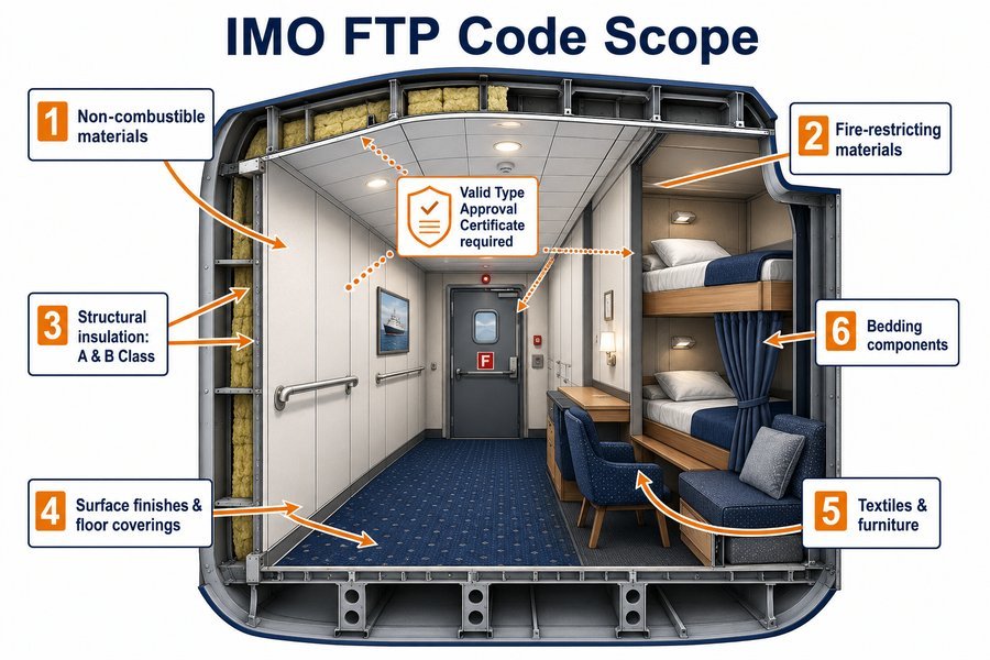 IMO FTP Code Scope for Marine Interior Materials