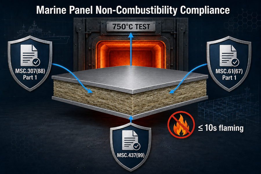 IMO MSC Marine Panel Non Combustibility