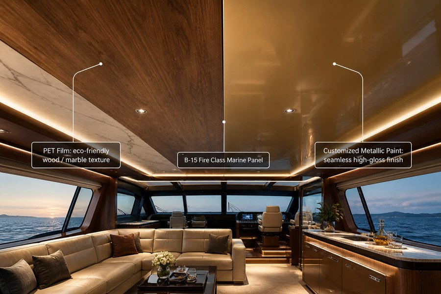 Luxury Marine Ceiling Panel Finishes