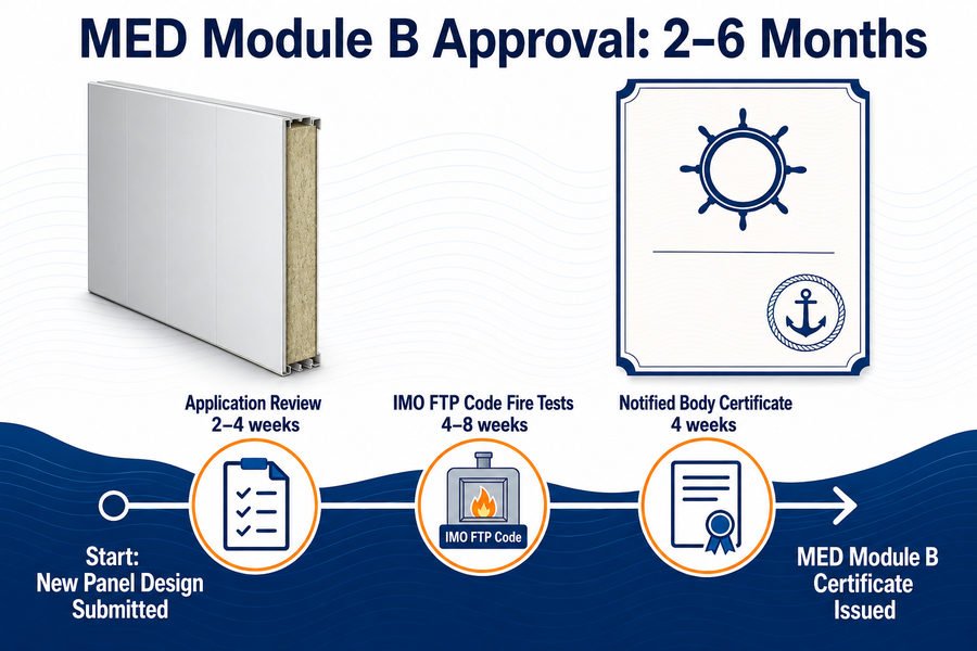 MED Module B Approval Time for Marine Accommodation Panels