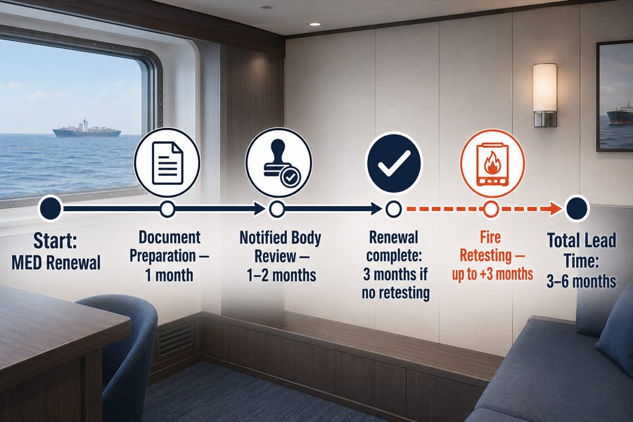 MED Renewal Lead Time for Marine Panels