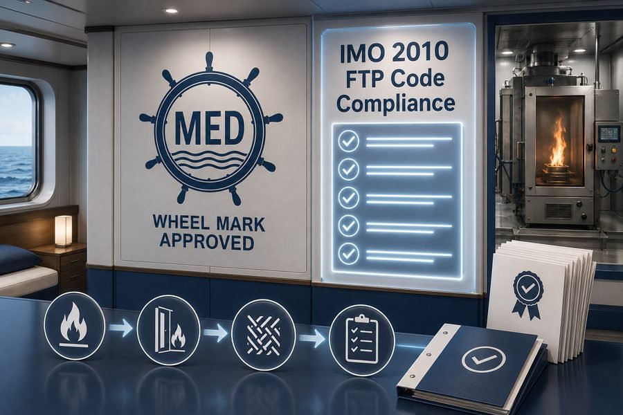MED Wheel Mark IMO 2010 FTP Code Compliance